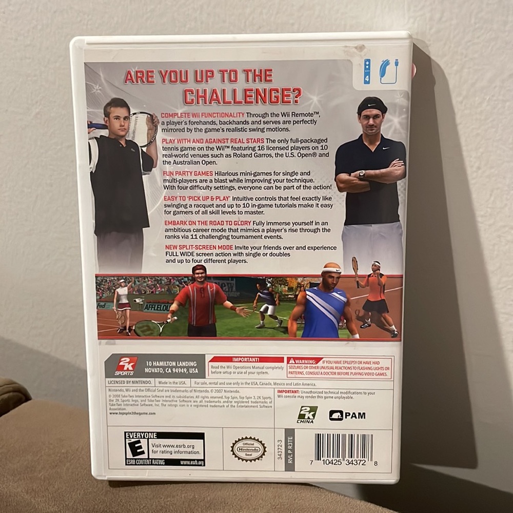 Topspin 3 Wii - Picture 2 of 3